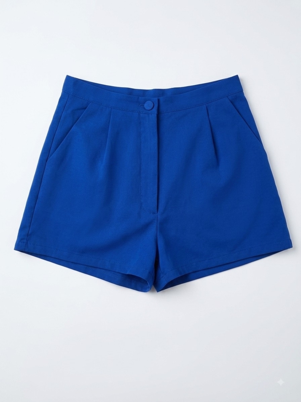 Women’s High-Rise Blue Tailored Shorts